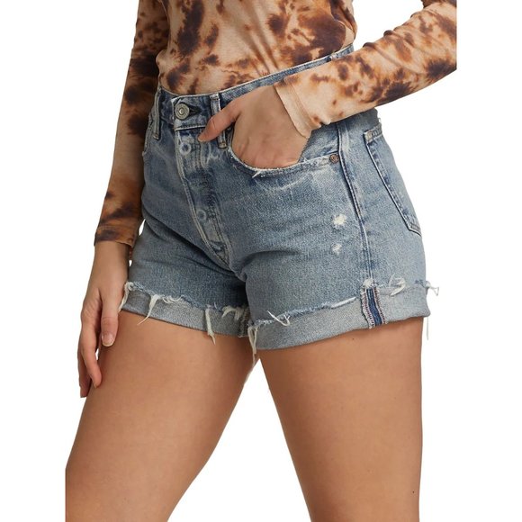 NEW Moussy Vintage Women's Size 28 (4-6) Upland Distressed Denim Shorts, NWT - Picture 3 of 7